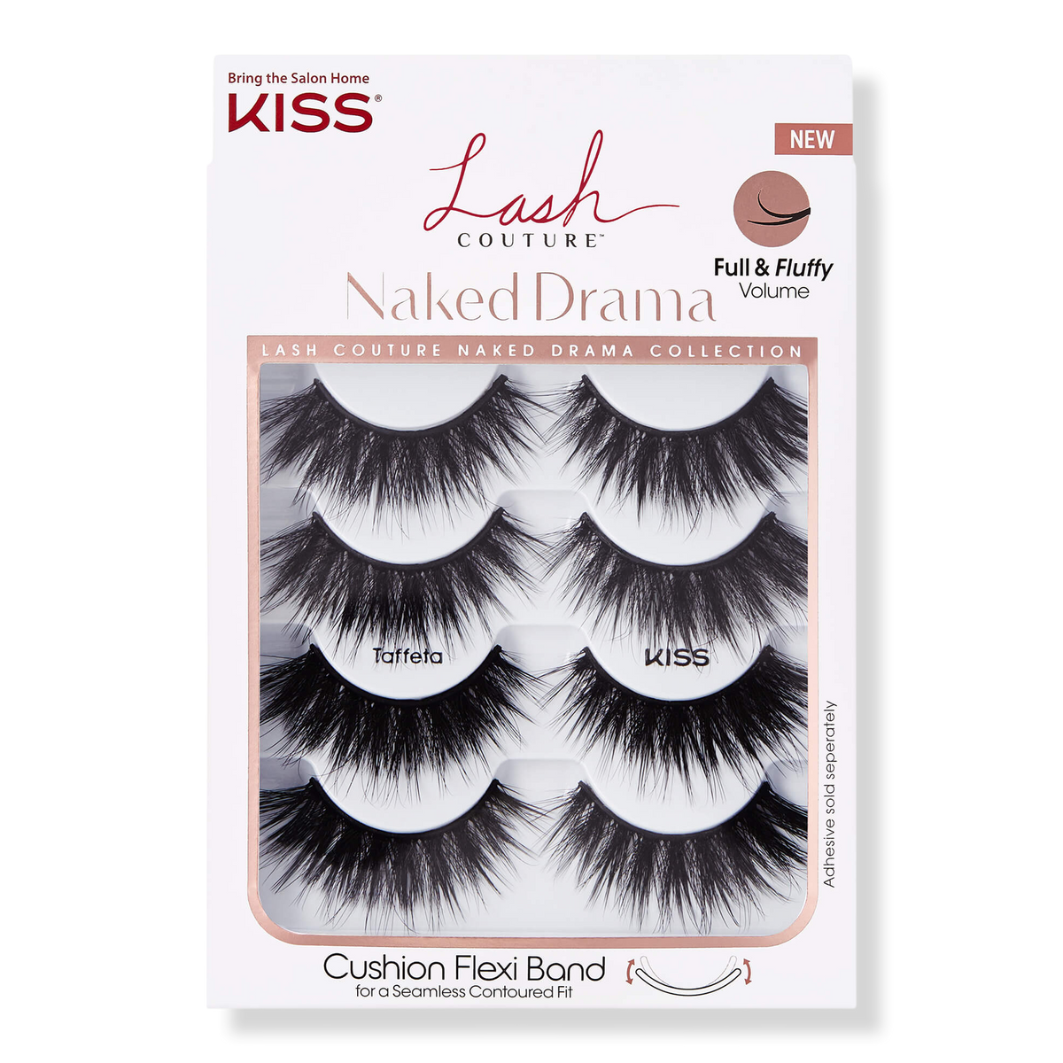 Kiss Lash Couture Naked Drama Taffeta Eyelashes Multi-Pack
