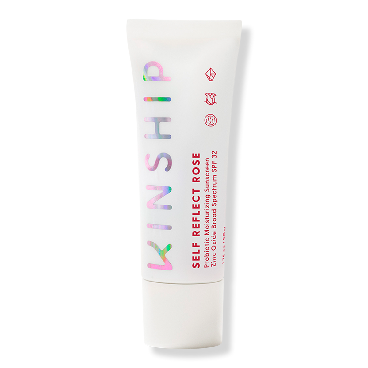 Kinship Self Reflect Rose Probiotic Moisturizing Sonnencreme Zinkoxid, LSF 32, 1.75 oz