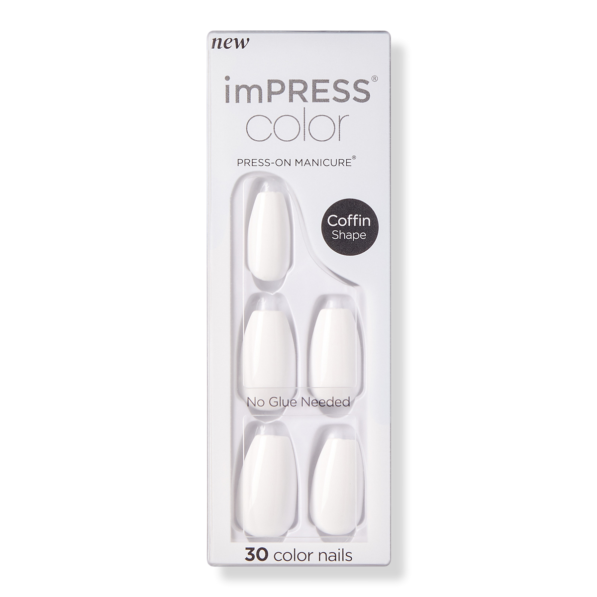 Kiss Frosting imPRESS Color Press-On Manicure, Coffin Shape