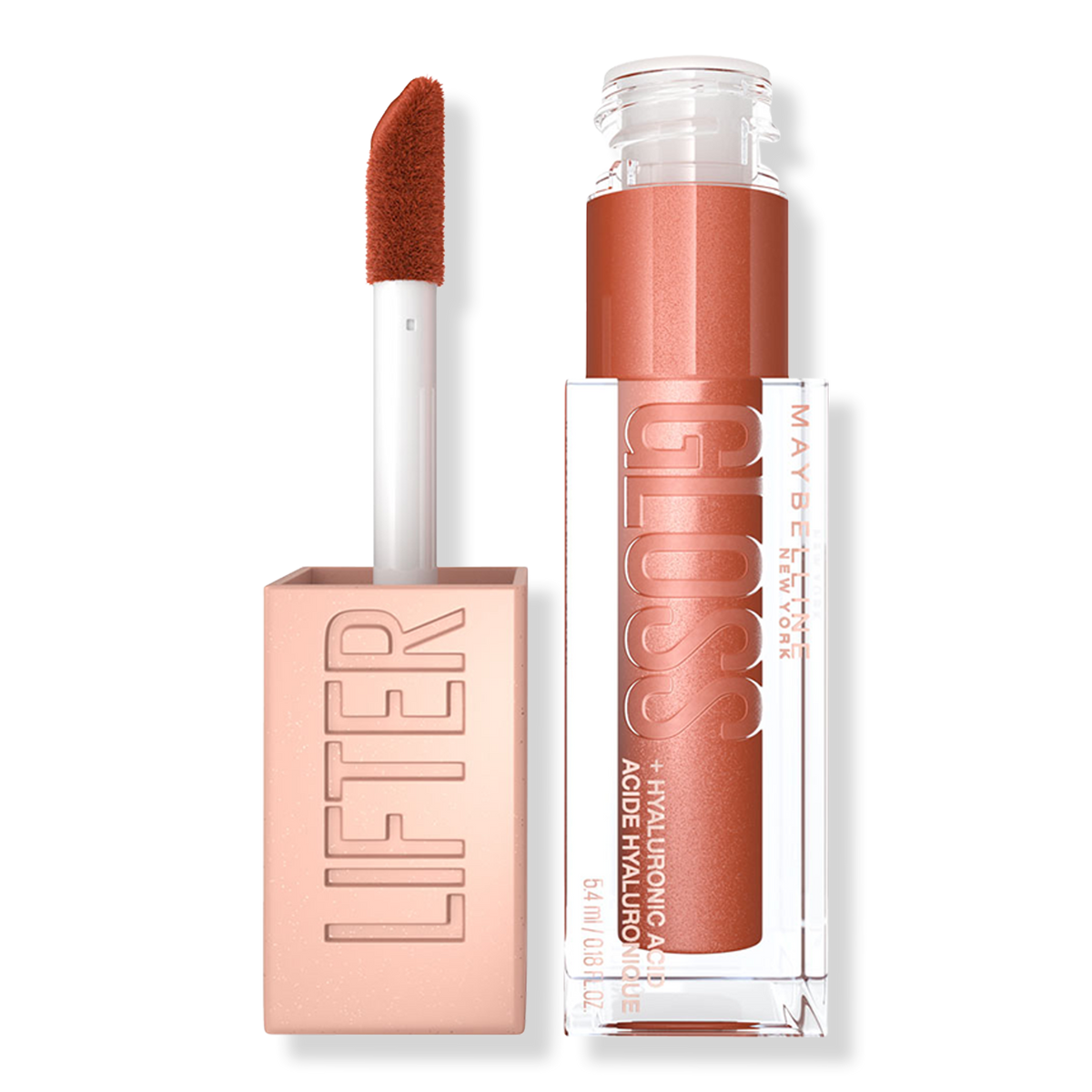 Maybelline Lifter Gloss Lipgloss mit Hyaluronsäure, Copper, 0.18 oz