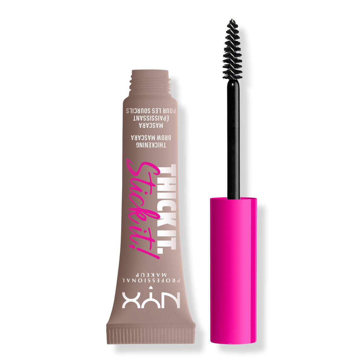 NYX Professional Makeup Thick it Stick it! Augenbrauengel-Mascara für mehr Volumen, Cool Blonde, 0.23 oz