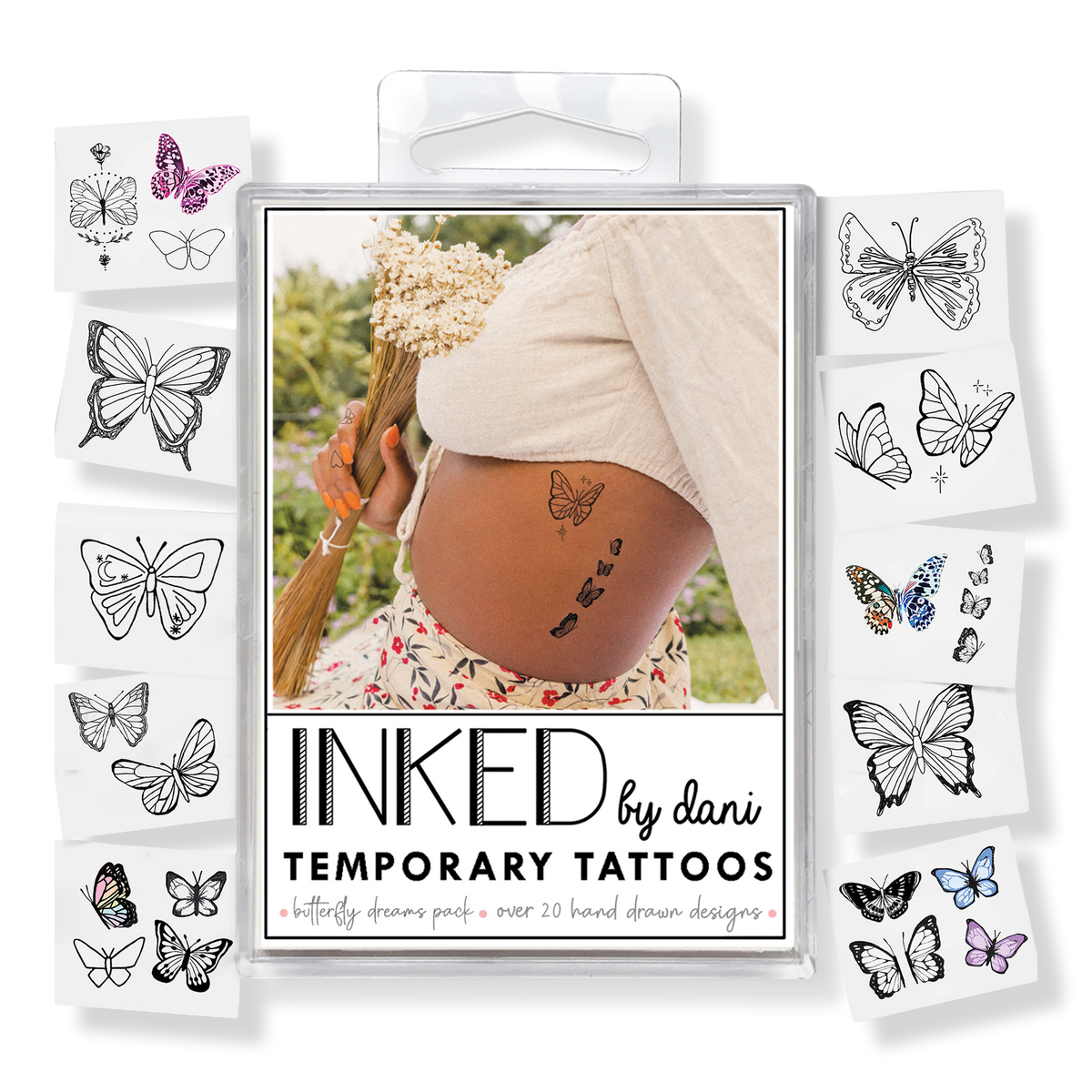 Inked by Dani Temporary Tattoos Butterfly Dreams Pack