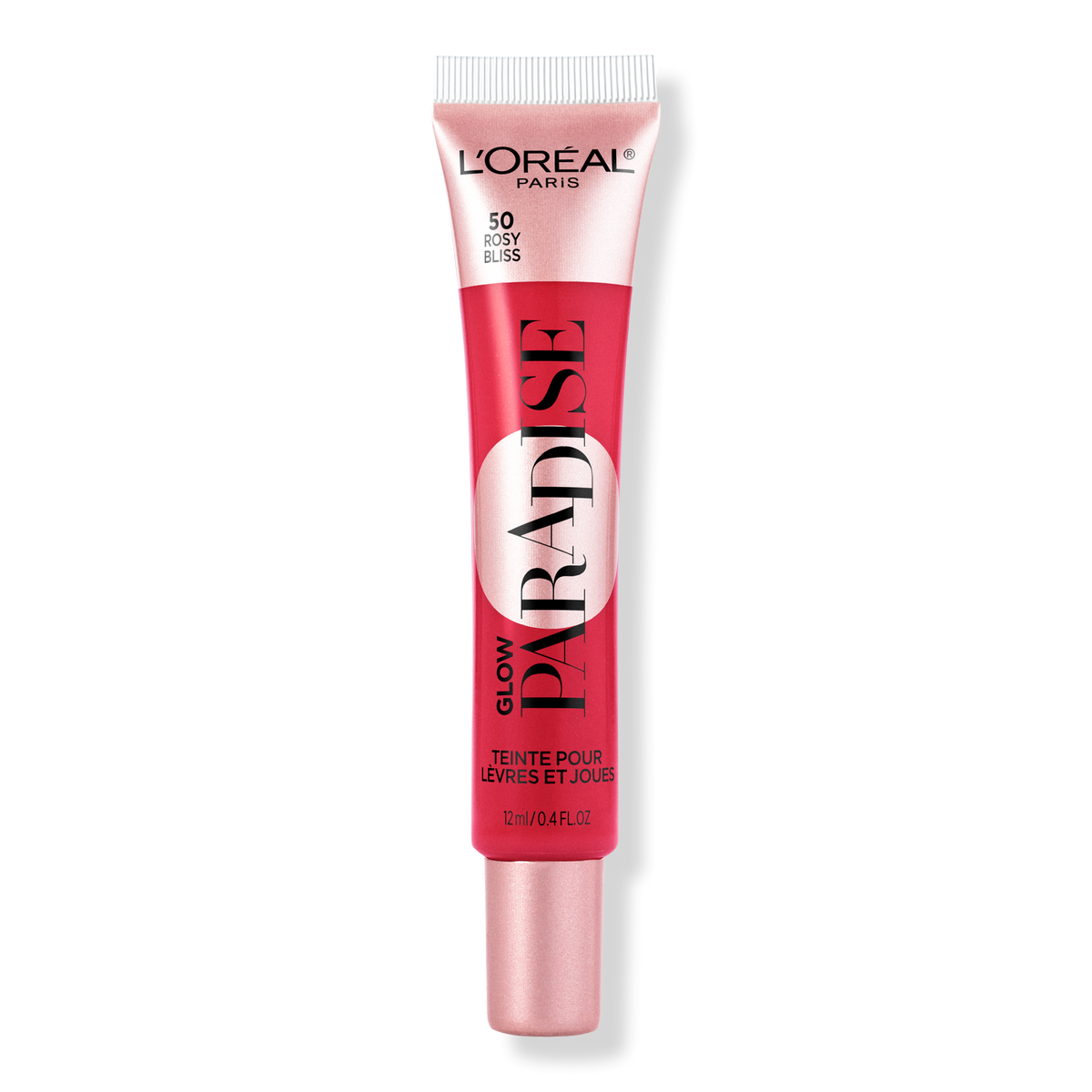 L'Oréal Glow Paradise Lip + Cheek Tint, Rosy Bliss, 0.406 oz