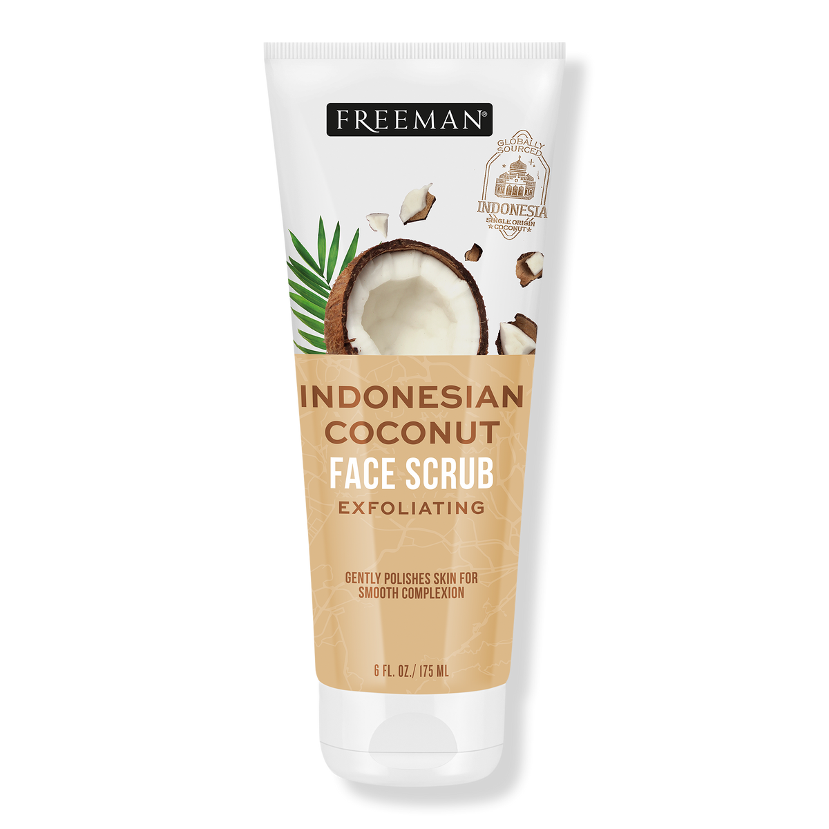 Freeman Exotic Blends Exfoliating Indonesian Coconut Facial Scrub, 6 oz