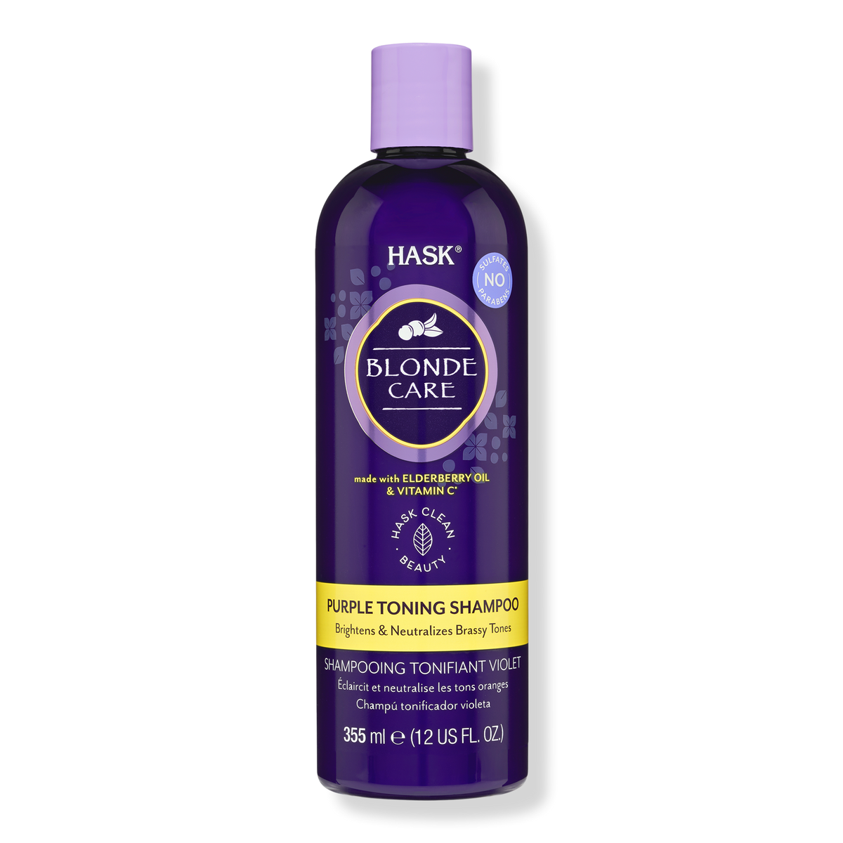 Hask Blonde Care Purple Toning Shampoo, 12 oz