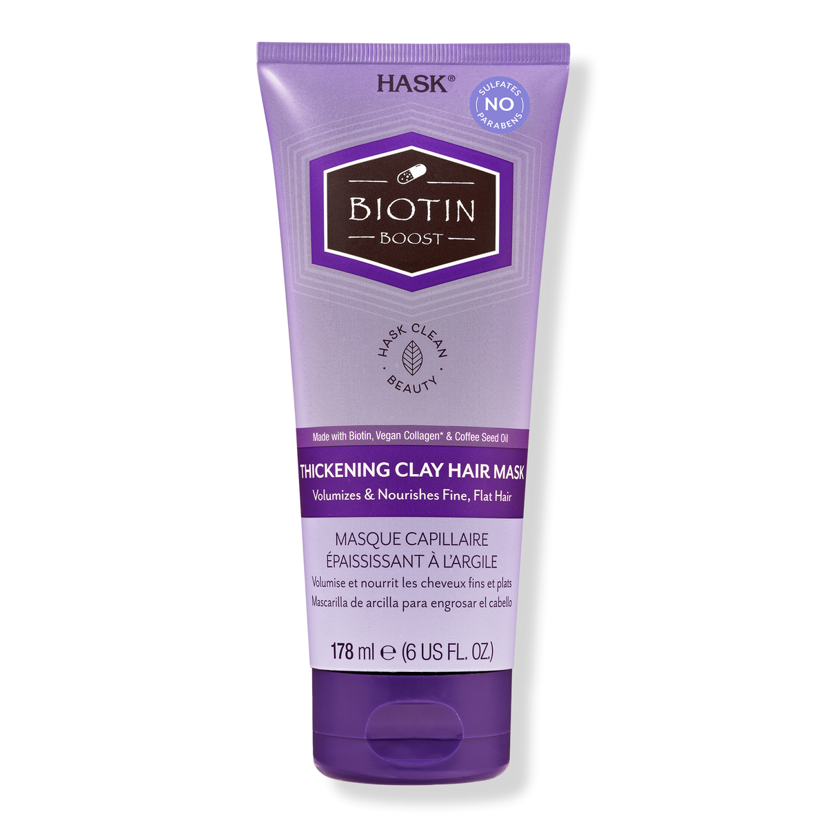Hask Biotin Boost Thickening Clay Hair Mask, 6 oz