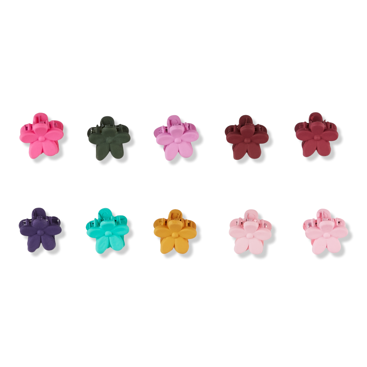 Scünci Mini Pony Tail Flower Claw Hair Clips, 10 ea