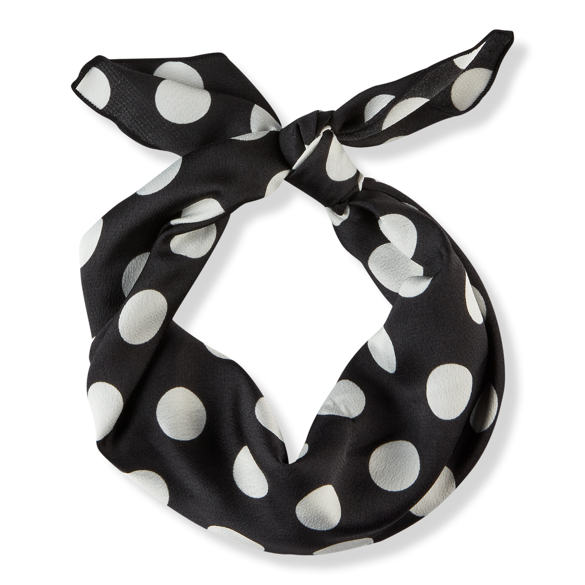 Scünci Pony Tail White Polka Dot Headscarf