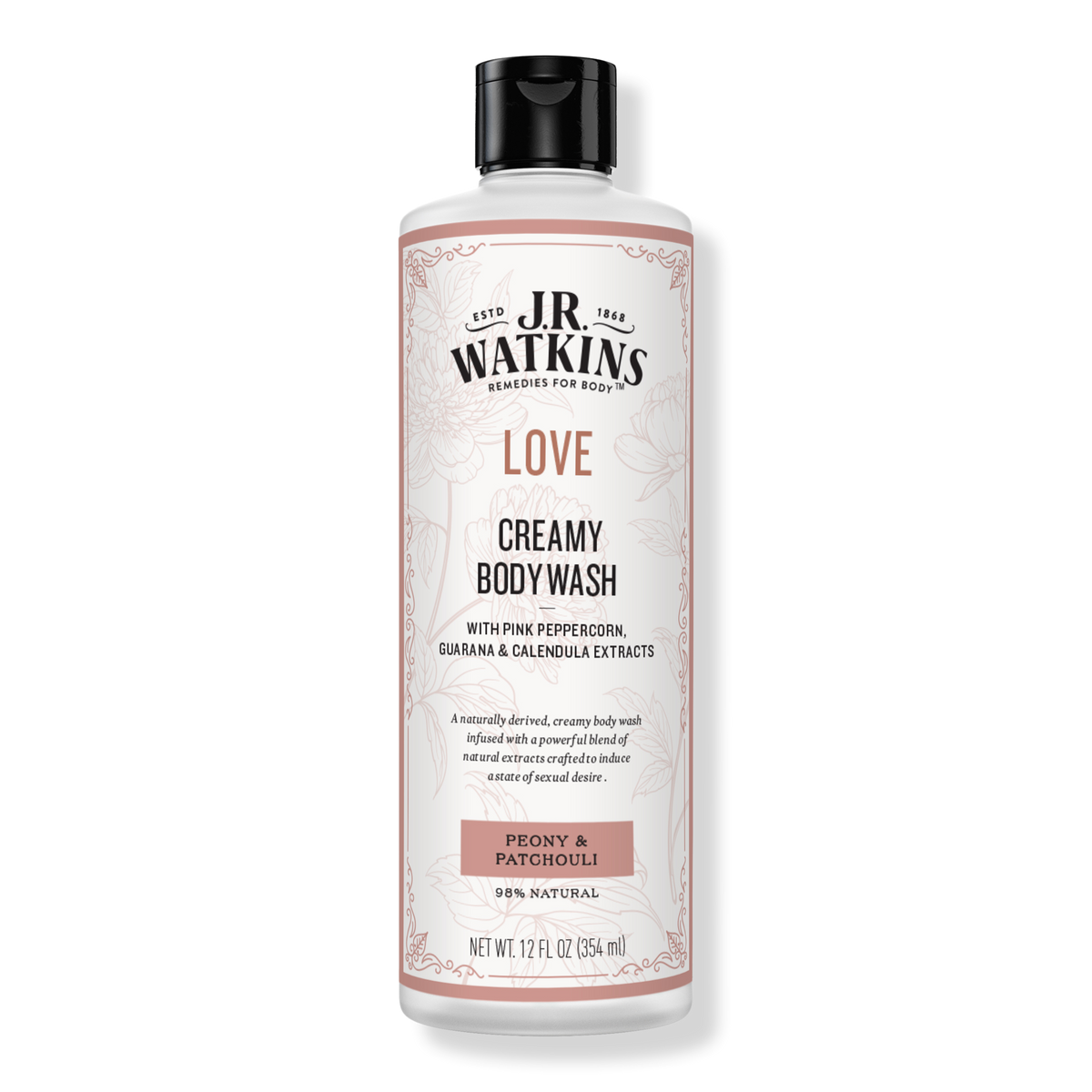 J.R. Watkins LOVE Creamy Body Wash, 12 oz