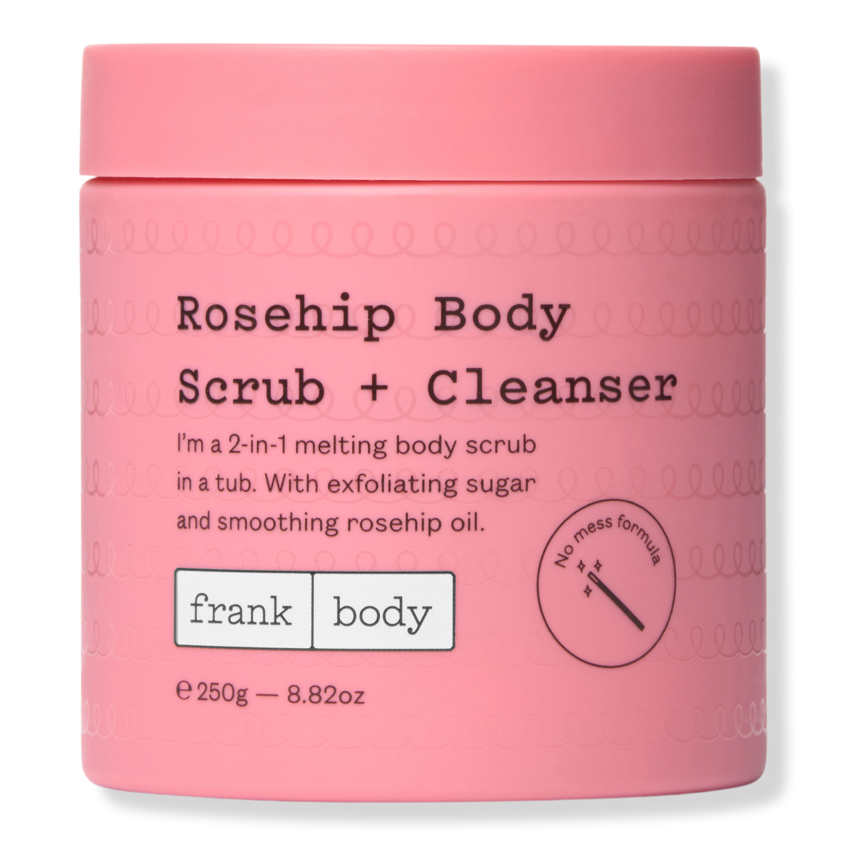 frank body Rosehip Body Scrub + Cleanser Körperpeeling und Reinigung, 8.82 oz