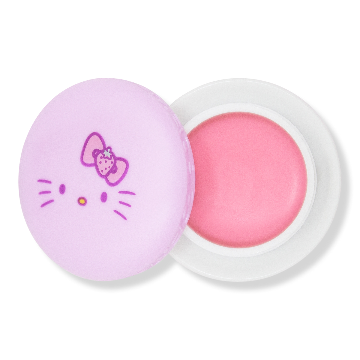 The Crème Shop Hello Kitty Macaron Lip Balm, Strawberry Rose Latte, 0.26 oz