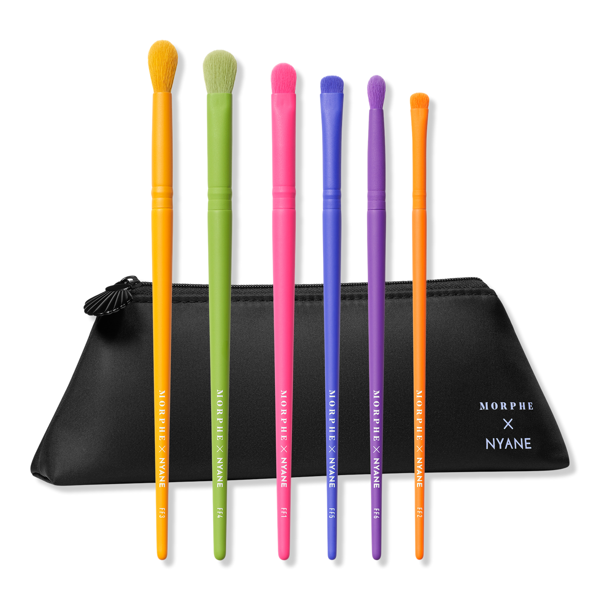 Morphe X Nyane Fierce Fairytale 6-Piece Eye Brush Set and Bag, 1 ea