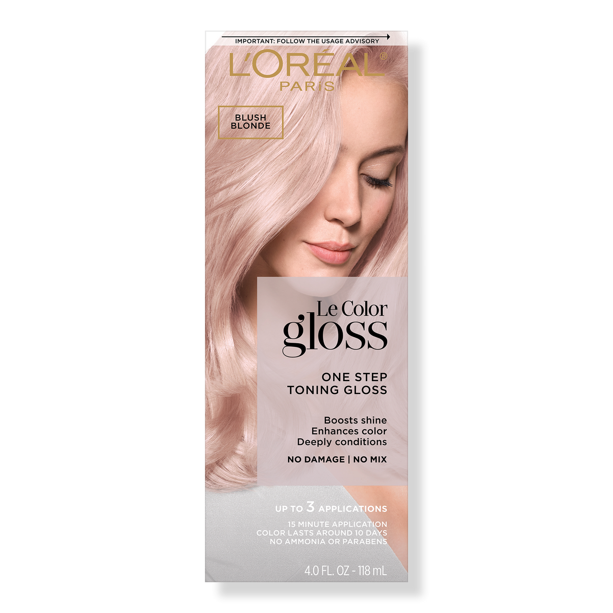 L'Oréal Le Color Gloss One Step Toning Gloss, Blush Blonde, 4 oz