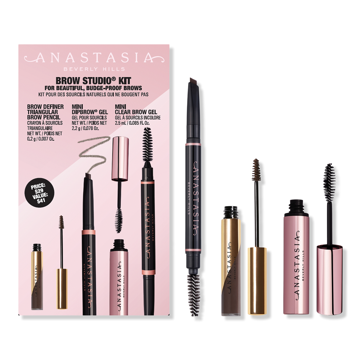 Anastasia Beverly Hills Brow Studio Kit, Dark Brown