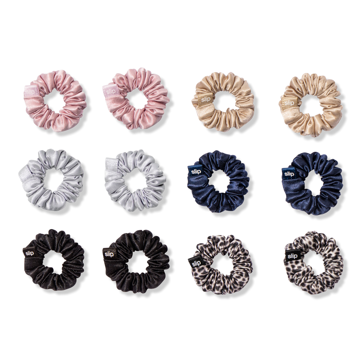 Slip Pure Silk Minnie Scrunchies, 12 ea