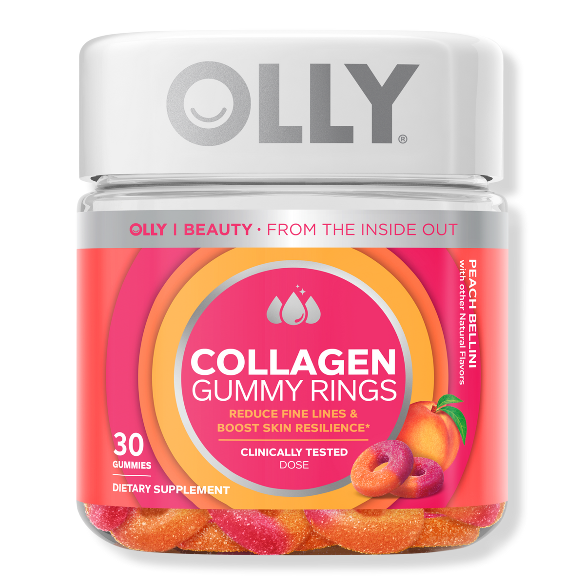 OLLY Collagen Gummy Rings Supplement, 30 ea