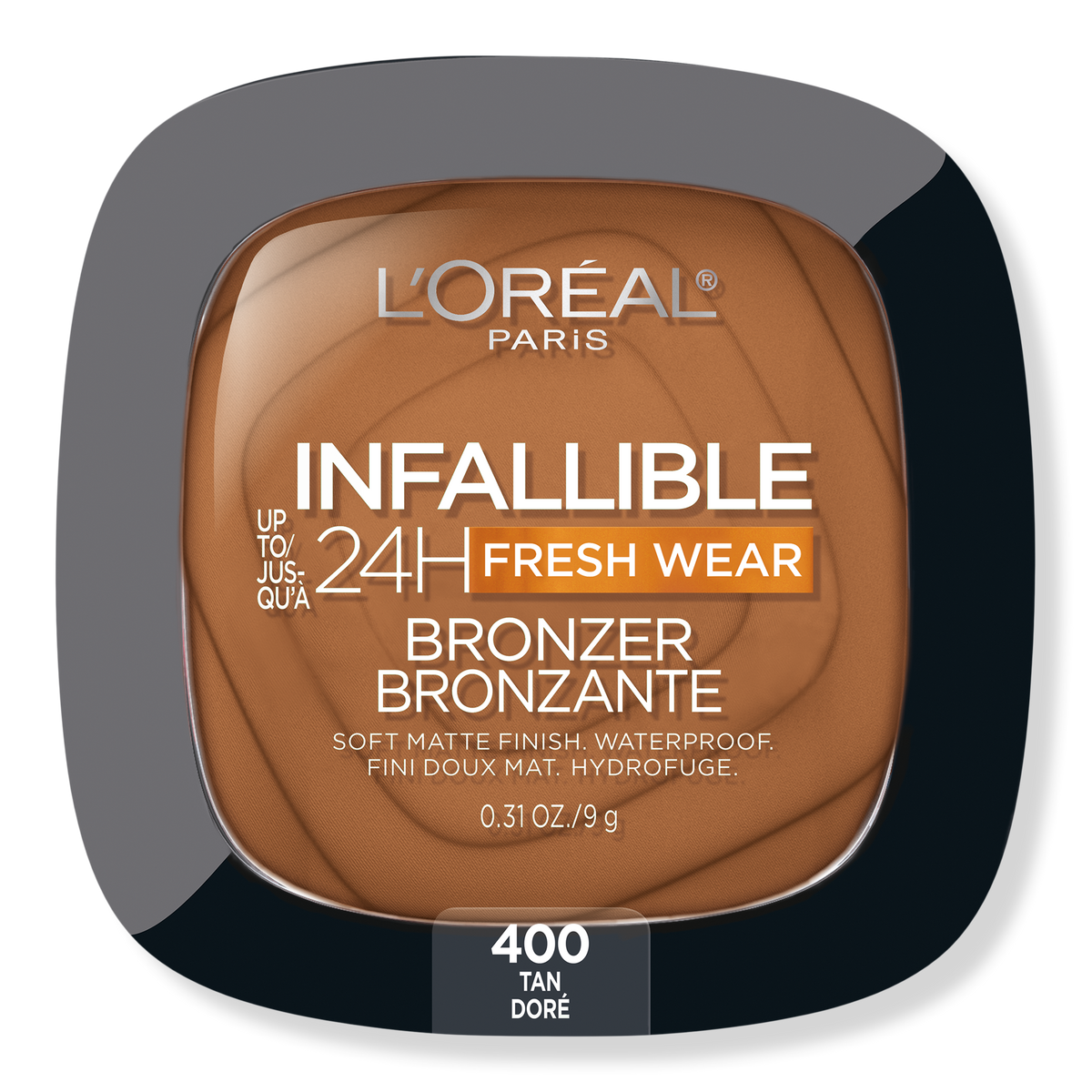 L'Oréal Infallible 24H Fresh Wear Soft Matte Bronzer, 400 Tan, 0.31 oz