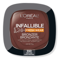 L'Oréal Infallible 24H Fresh Wear Soft Matte Bronzer, 550 Deep Dark, 0.31 oz