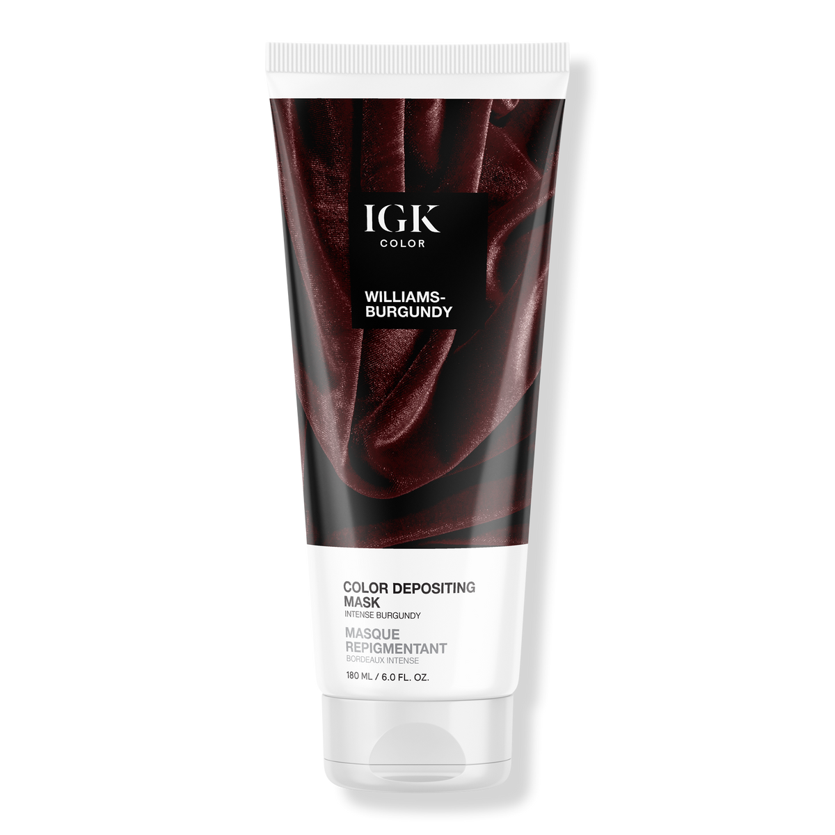 IGK Color Depositing Mask Haarmaske, Williams-Burgundy, 6 oz