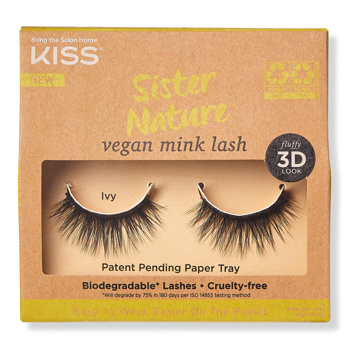 Kiss Sister Nature Vegan Mink False Eyelashes, Ivy