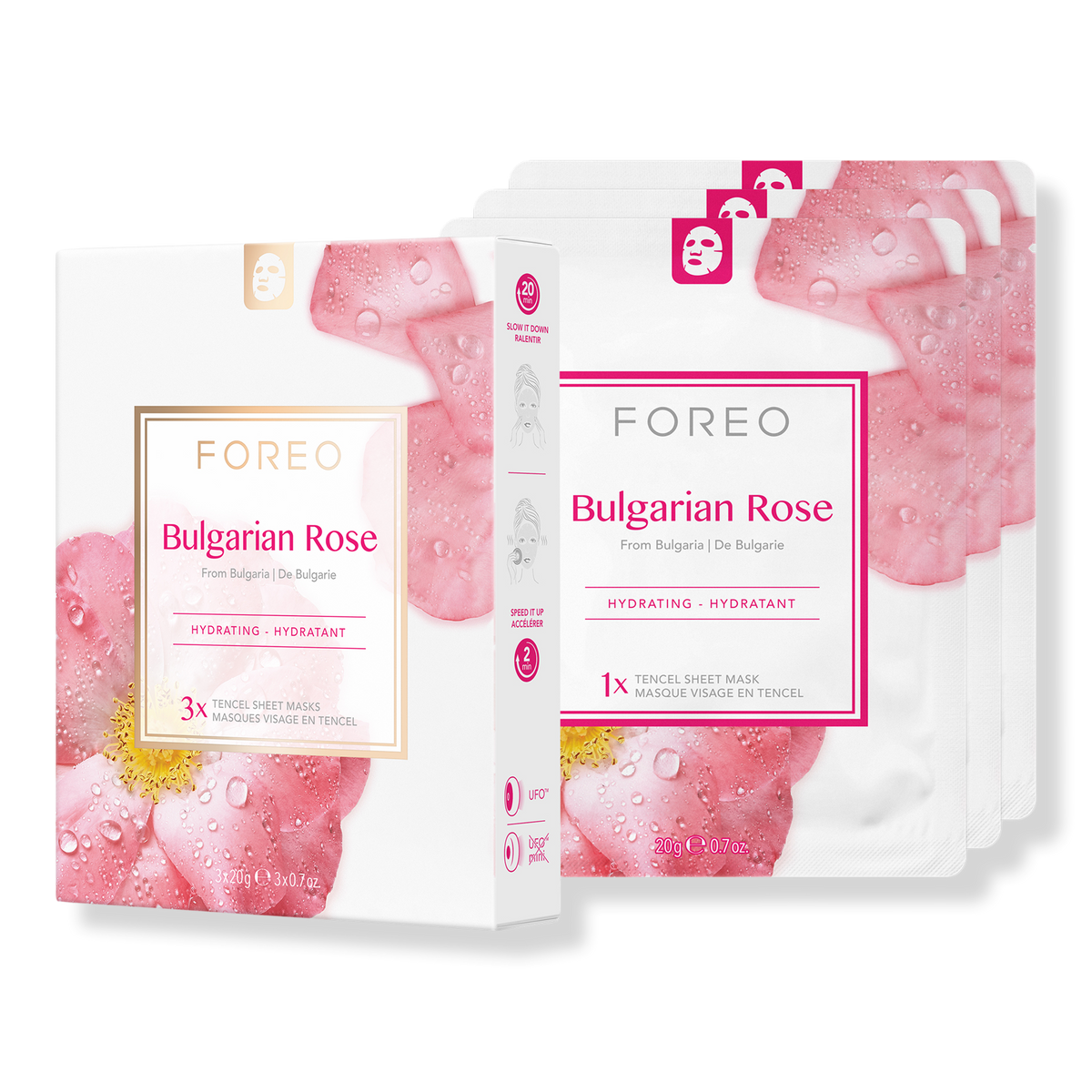 Foreo Bulgarian Rose Farm To Face Tuchmaske, 3 Stk.