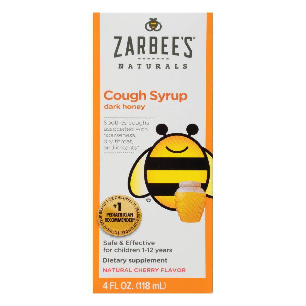 ZarBee's Naturals Children's Cough Syrup, Natural Cherry Flavor, 4 oz - OTC Shoppe Express