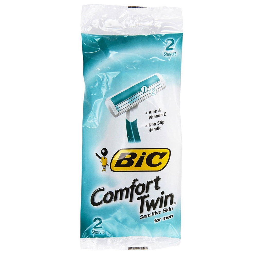 BIC Comfort Twin Sensitive Skin Razors for Men, 12 x 2 ea