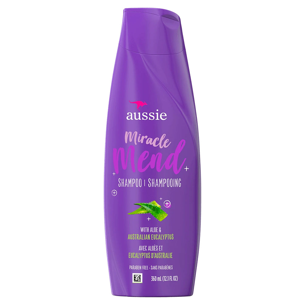 Aussie Miracle Mend Shampoo with Aloe & Eucalyptus, 12.1 oz