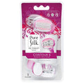 Pure Silk Contour 6, Premium Disposable Razor, 3 ea