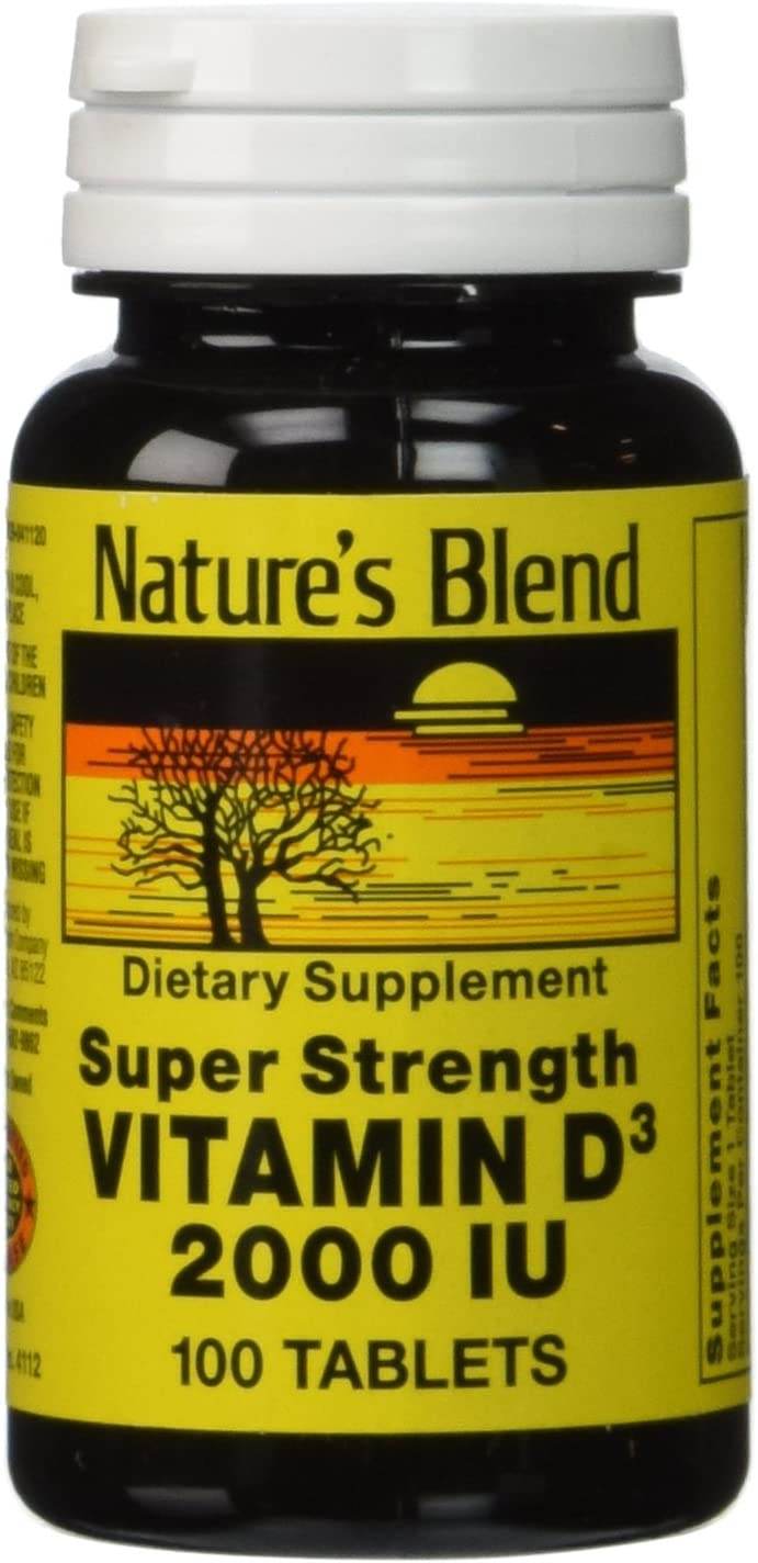 Nature's Blend Vitamin D3, 2000 IU, Tablets, 100 ea - OTC Shoppe Express