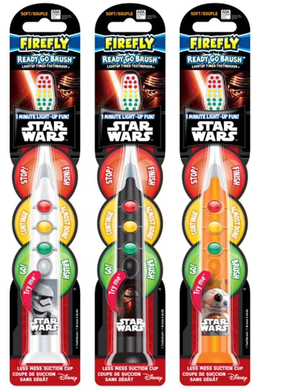 Firefly Kids! Star Wars Light Up Timer Toothbrush, Soft, 1 ea - OTC Shoppe Express