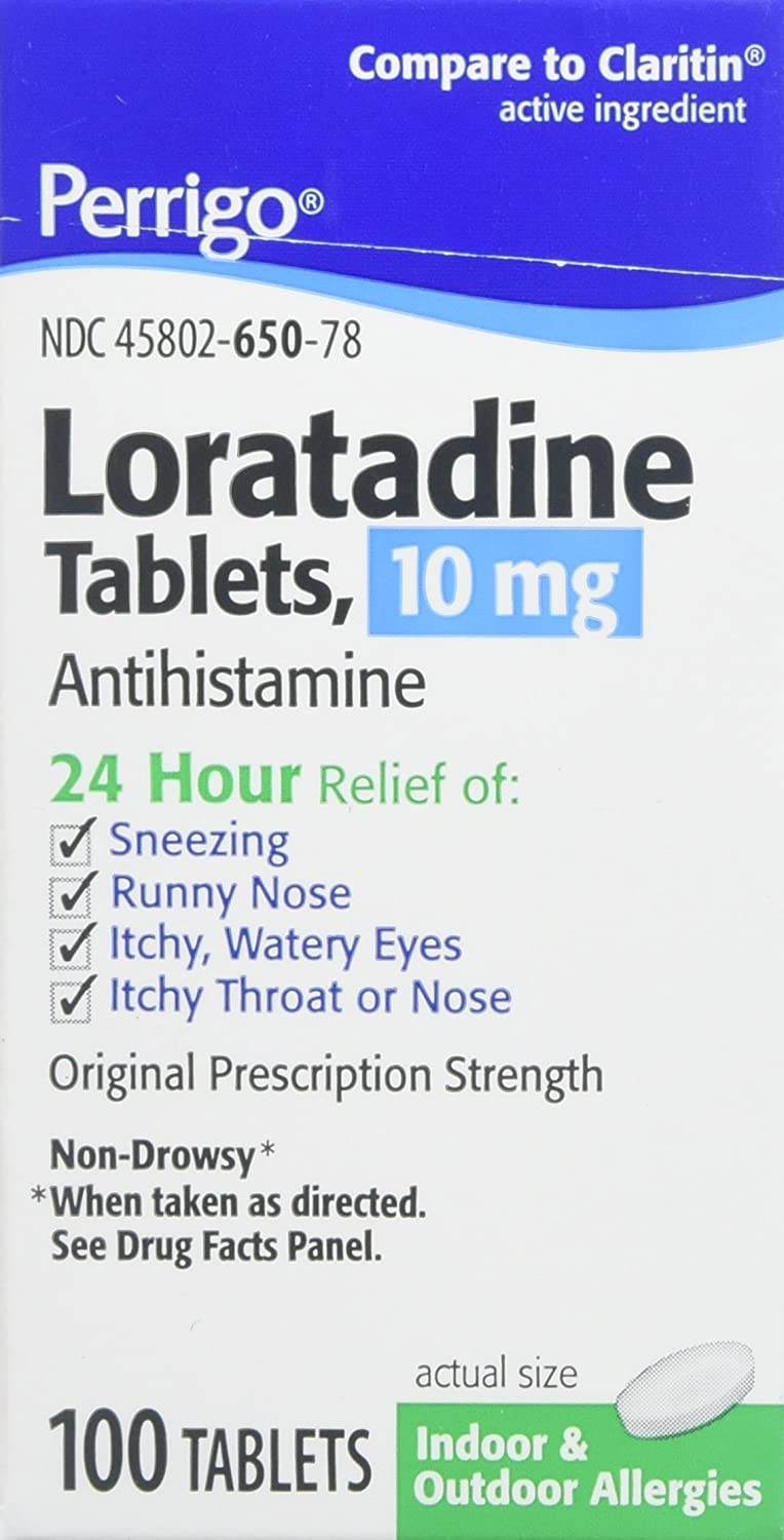 Perrigo Loratadine, 10 mg, Tablets, 100 ea - OTC Shoppe Express
