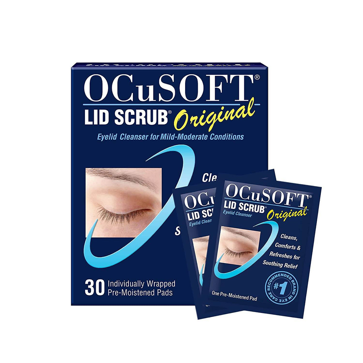 OCuSOFT Lid Scrub Original, Pre-Moistened Pads, 30 ea - OTC Shoppe Express