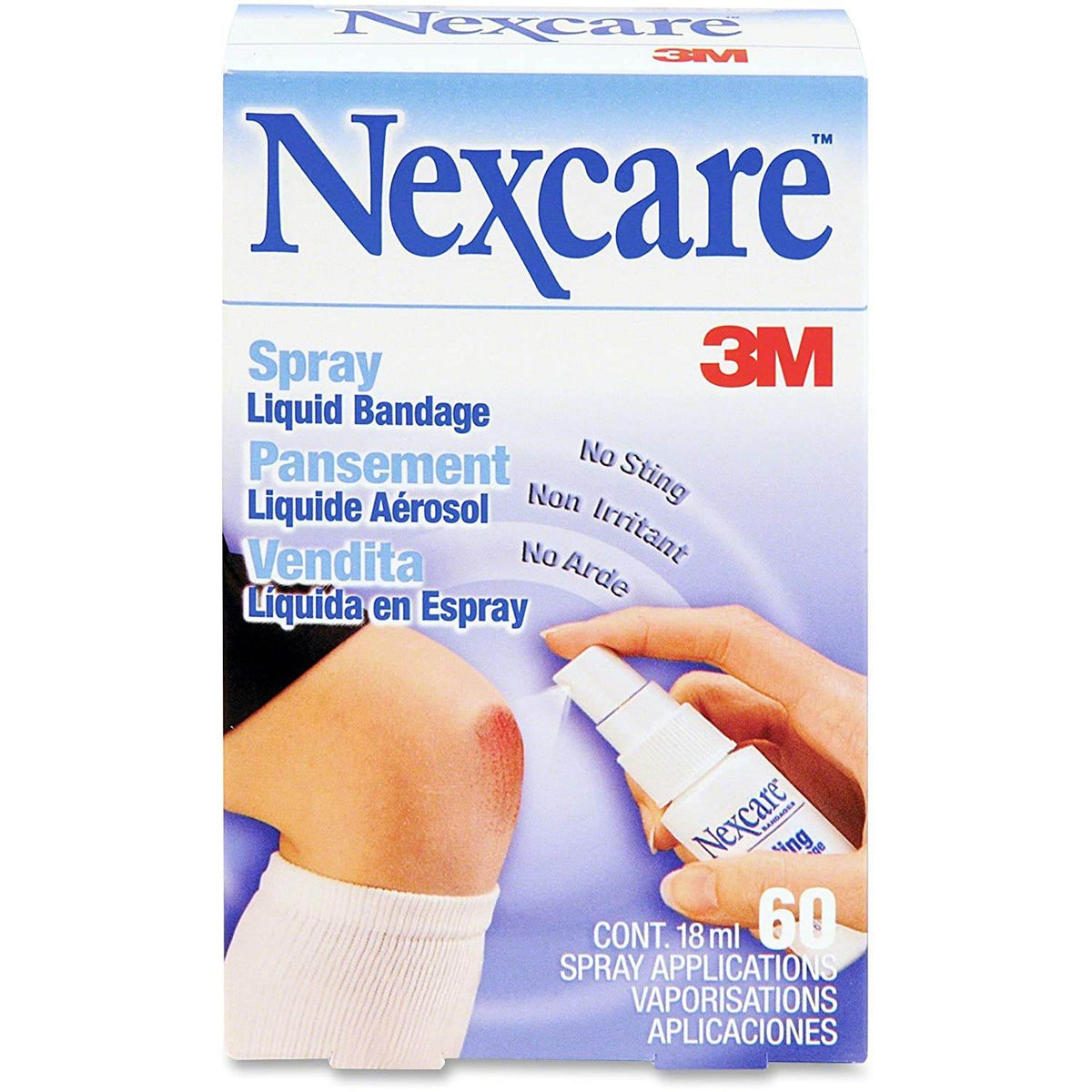 Nexcare Liquid Bandage Spray, No Sting, Spray Applicators, 60 ea - OTC Shoppe Express