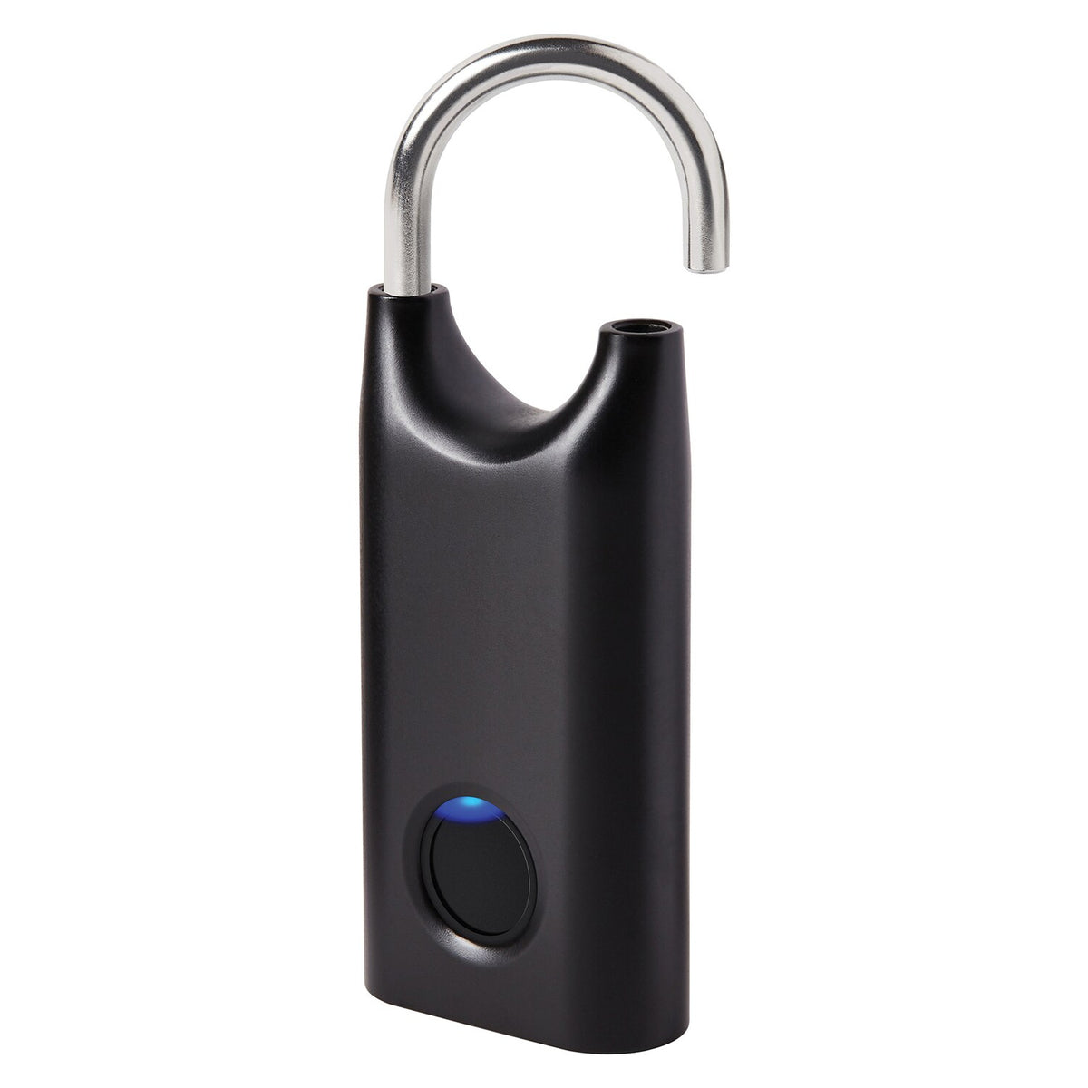 Lexon Stainless Steel Biometric, Black, 0.55-in, 1 ea