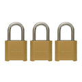 Master Lock 2-in Zinc Combination Padlocks, 3 ea