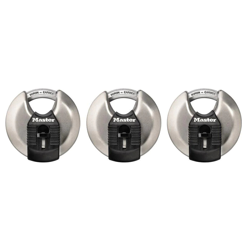 Master Lock Magnum Stainless Steel Keyed Padlock, 2.75-in, 3 ea