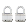 Master Lock Wide Magnum Laminated Steel Padlock, 2-1/2 in, 2 ea