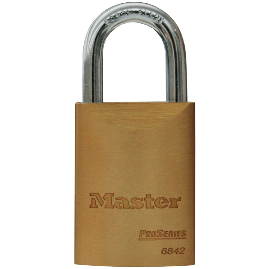 Master Lock Brass Keyed Padlock, 1 ea