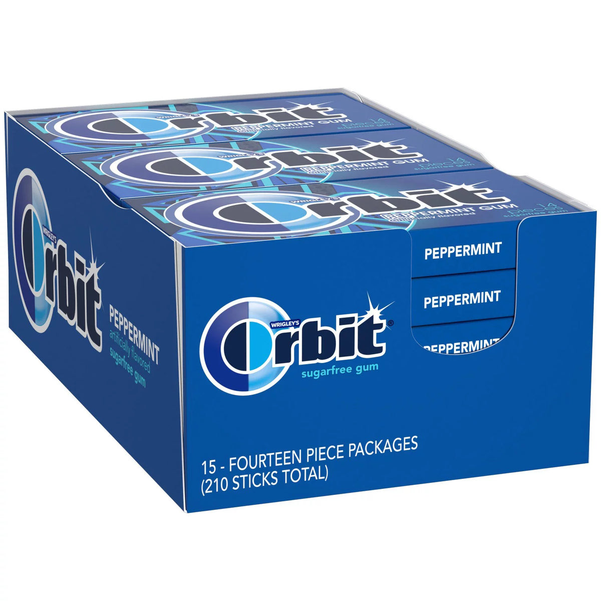 Orbit Peppermint Sugar-Free Gum Packs, 15 ea