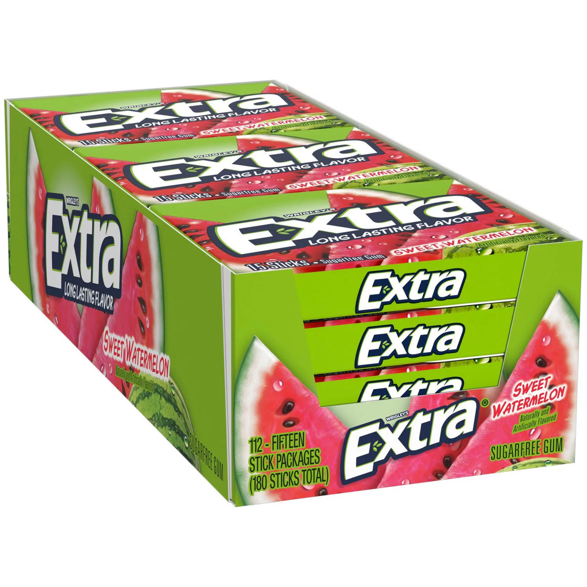 Extra Sugar-Free Gum Pack, Sweet Watermelon, 12 ea