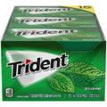 Trident Sugar-Free Gum Packs, Spearmint, 15 ea