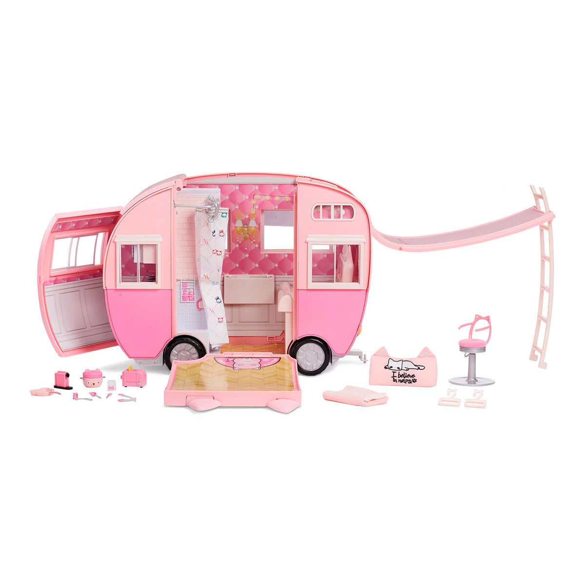 Na! Na! Na! Surprise Kitty-Cat Camper with 7 Play Areas, 1 ea