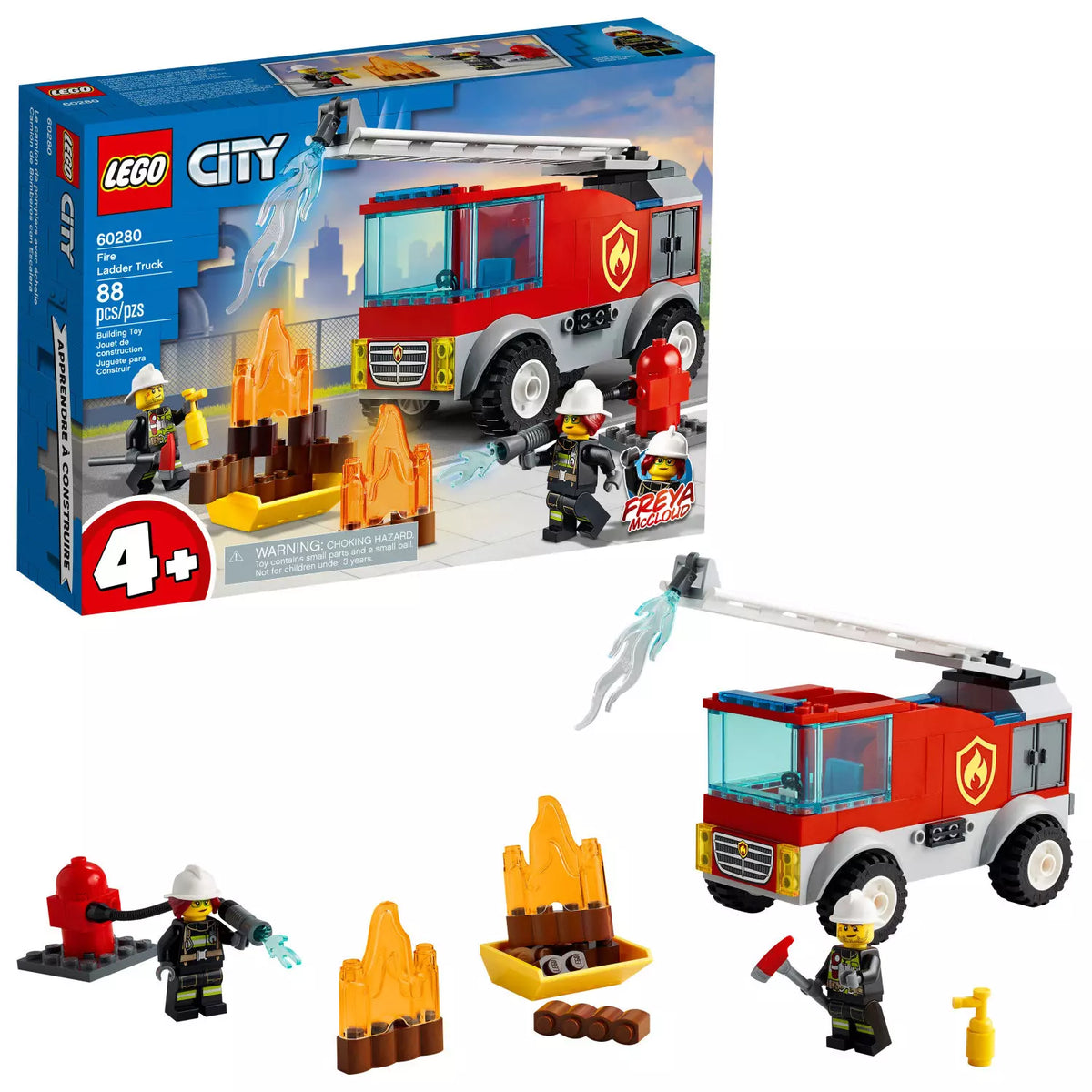 Lego City Fire Ladder Truck Set, 1 ea