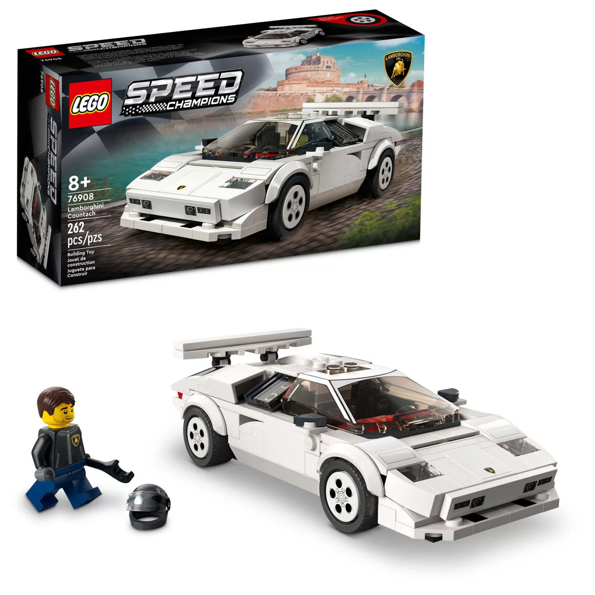 Lego Speed Champions Lamborghini Countach Building Kit With 262 Pieces, 1 ea