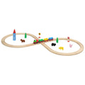 Figure 8 Wooden Train Set With 32 Pieces, 1 ea