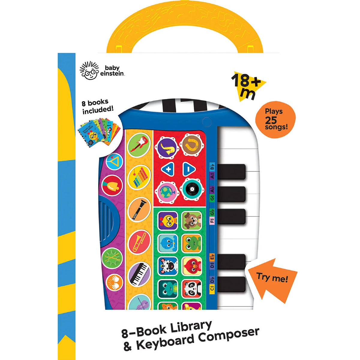 Baby Einstein My First Music Fun Keyboard Composer & 8 Sound Book Library, 1 ea