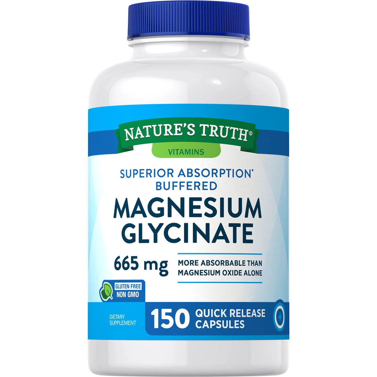 Nature's Truth Magnesium Glycinate, 665 mg, Capsules, 150 ea