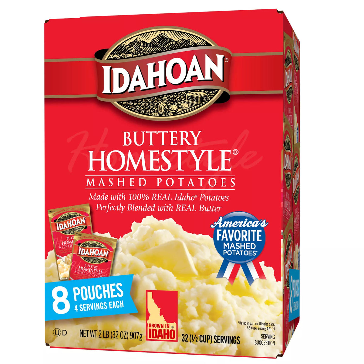 Idahoan Buttery Homestyle Mashed Potatoes Pack, 8 ea