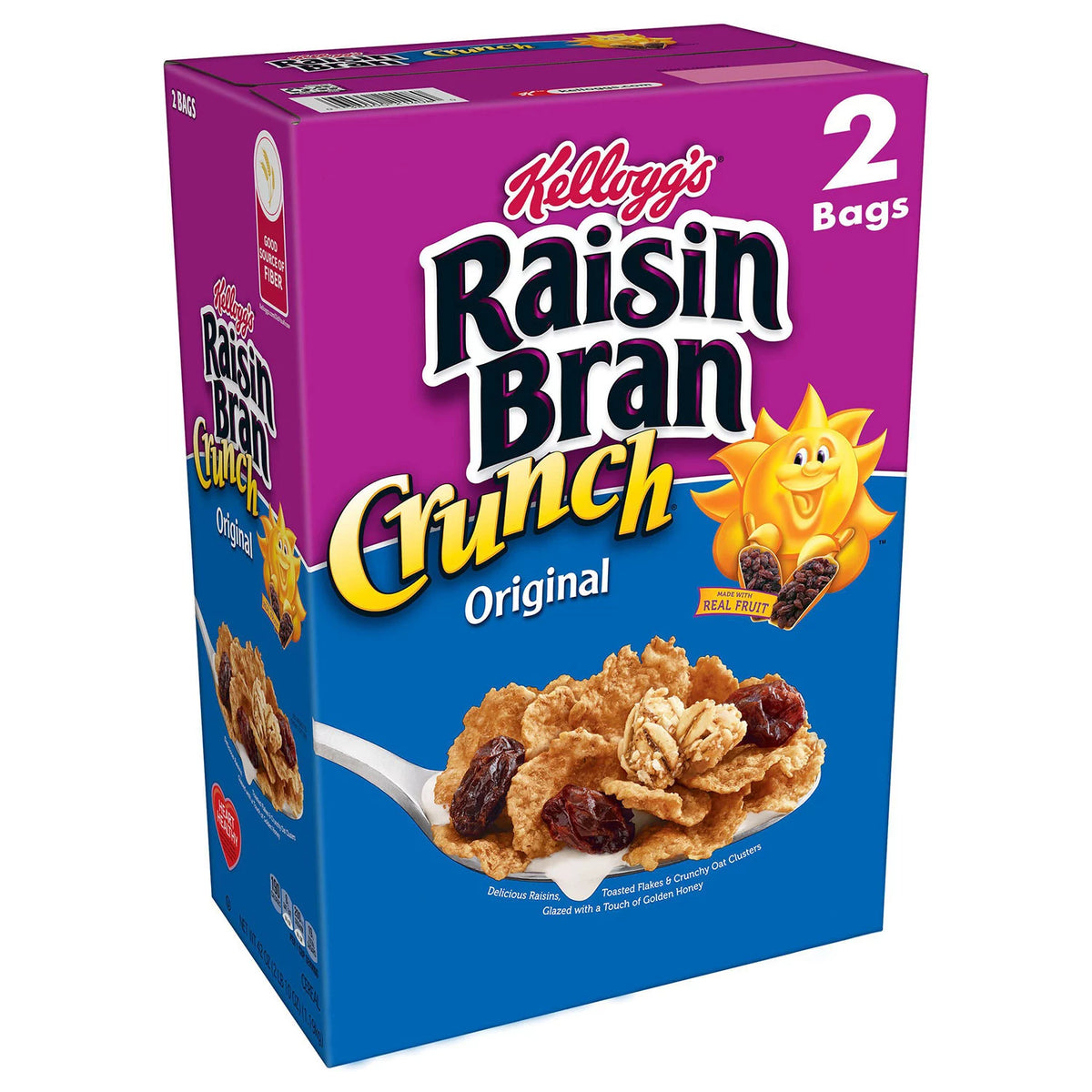 Kellogg's Original Raisin Bran Crunch Breakfast Cereal, 42 oz